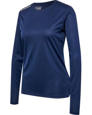 Hummel T-Shirt Hmlrun Jersey L/S Woman - Blau
