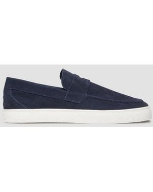 S.oliver Slipper Schnürschuh Halbschuhe Aus Leder - Blau