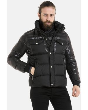 Cipo & Baxx Winterjacke Jacke im gesteppten Design - Schwarz