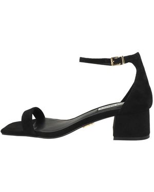 Steve Madden Gena Damen Sandalette High Heels, Sandalen, Pumps, Sommerschuhe, Riemchen - Schwarz