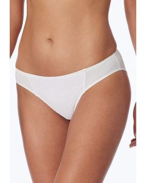 Schiesser Rioslip Air Blickdichter Spitzen-Einsatz, Weich, Microfaser - Weiß