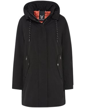 Fuchs & Schmitt Kurzmantel Abnehmbare Kapuze, Regular Fit, Verdeckter Reißverschluss - Schwarz