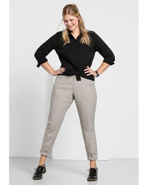 Sheego Chinohose Große Größen in Stretch-Qualität - Grau