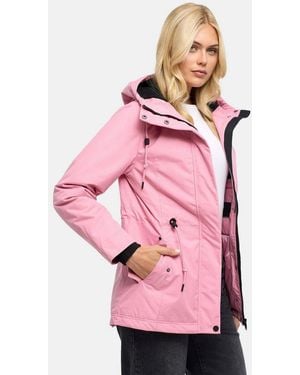 Navahoo Winterjacke Nibellaa 14 Warme Damen Jacke Mit Taillenzugkordel - Pink