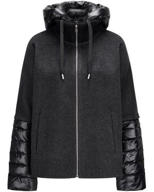 Milestone Wolljacke Msazalea Im Material Mix Aus Wolle Doubleface Und Stepp - Schwarz