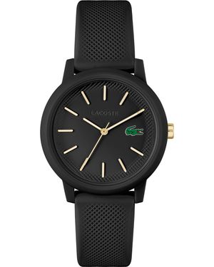 Lacoste Quarzuhr .12 LADIES 2001212, Armbanduhr, uhr, Mineralglas, analog, Silikonarmband - Schwarz