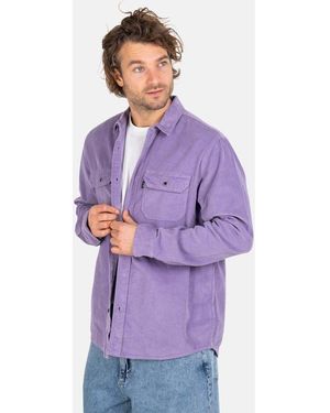 Reell Langarmhemd Dual Cord Shirt - Lila