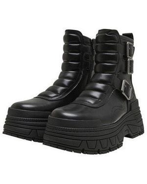 Buffalo Fusion Biker Mid Stiefelette - Schwarz