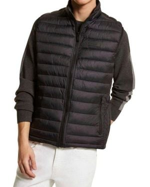 Michael Kors Steppweste Herren Gesteppte Vest Athens Puffer Jacke Weste Gilet Logo-Patch,Mit Fasern Gefüllt Für Zusätzliche Isolationsschicht - Schwarz
