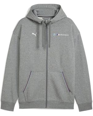 PUMA BMW M Motorsport Essentials+ Fleecejacke mit Kapuze - Grau