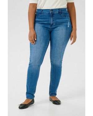 Kaffe Regular-Fit-Jeans Jeans Kclaurina Große Größen - Blau