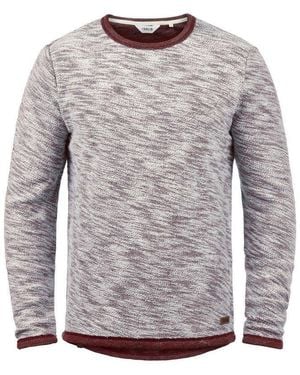 Solid Sweatshirt Sdflocks Sweatpullover Aus Flock-Sweat Material - Grau