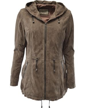 Zimmert Leather Lederjacke Lila weich - Braun