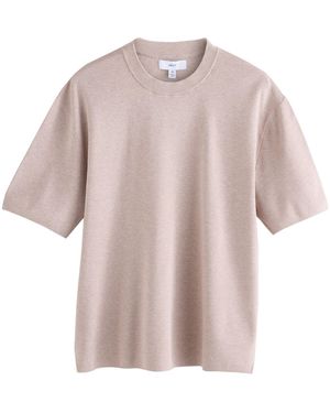 Next Premium Strick-T-Shirt, Relaxed Fit (1-tlg) - Pink