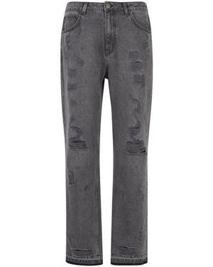 2Y Studios Bequeme Jeans 2Y Firio Destroyed Straight Jeans - Grau
