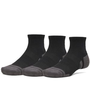Under Armour Sportsocken New Ua Perf Tech 3Pk Qtr (Packung, 3-Paar) 3Er-Pack, Für Sportliche Aktivitäten, Sportlicher Stil - Schwarz