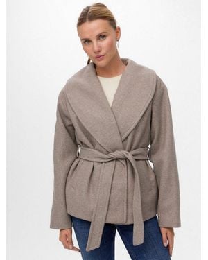Vero Moda Kurzjacke Vmanne Bergen Jacket Ga Noos Kunstfaser - Grau