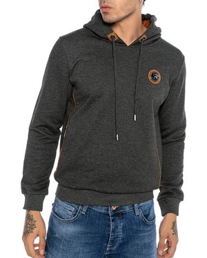 Redbridge Hoodie mit Kontrastdetails – Logo-Badge, sportlich-modern - Grau