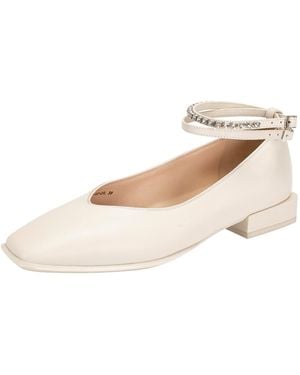 Ekonika Ballerinas PREMIUM Ballerina mit abnehmbarem Riemchen - Weiß