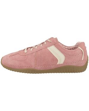 Clarks Meridor Lo Damen Sneaker Turnschuhe, Sportschuhe, Freizeitschuhe, Halbschuhe, Schnürschuhe - Pink