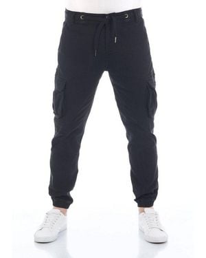 Riverso Cargohose Herren Hose Rivhanno Slim Fit Outdoor Freizeithose Mit Stretch - Blau