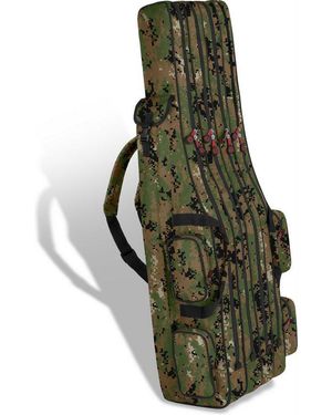 normani Angelrutentasche, Rutenfutteral Angelrutenrucksack Angelrutentasche Mit 3-4 Fächern - Grün