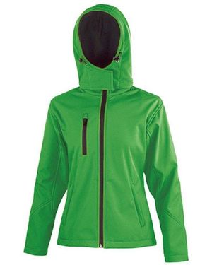 Result Headwear Softschell Jacke / Softshelljacke mit Kapuze für Frauen Wasserdicht - Grün
