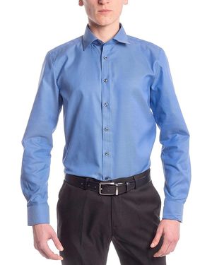 Hirschthal Businesshemd Hemd Slim Regulär Fit - Blau