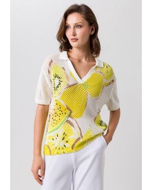 Tuzzi Kurzarmshirt Mit Frucht-Print - Gelb