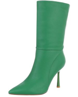 Ital-Design Elegante Damen-Stiefel Mit Hohem Absatz Für Besondere Anlässe High-Heel-Stiefel (90649095) Pfennig-/Stilettoabsatz Stiefel - Grün