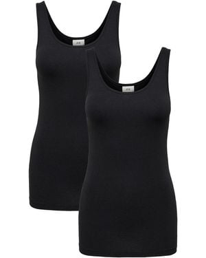 Jacqueline De Yong Shirttop -er Stück Pack Ärmelloses Basic Shirt Set - Schwarz