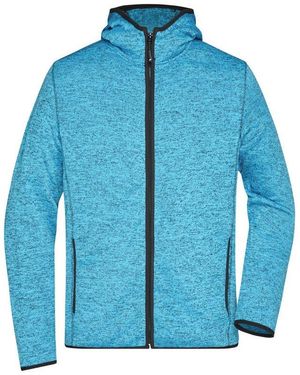 James & Nicholson Kapuzenstrickjacke Herren Kapuzenjacke Aus Strickfleece - Blau