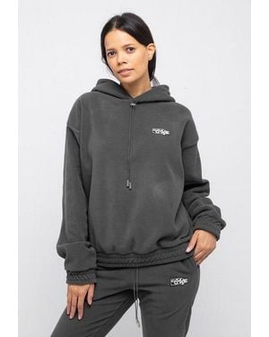 Tom Barron Freizeitanzug Oversize Fleece Tracksuit, Mit Modernem Design - Grau