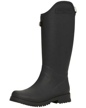 Ilse Jacobsen Rubswift02 Gummistiefel Kniehoch, Wasserdicht, Dekorative Details, Asymmetrisch, Rutschfest - Schwarz