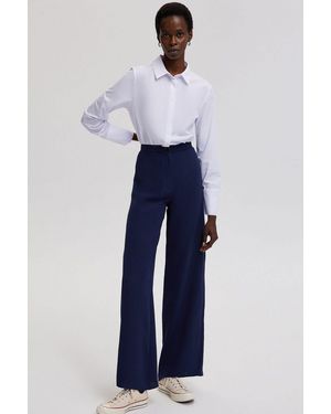 Touché Privé Taillenhose HOSE AUS CRÉPE MIT WEITEM BEIN - Blau