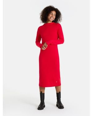 LIEBLINGSSTÜCK Strickkleid LillemorL mit kurzem Stehkragen - Rot