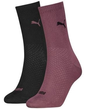PUMA Socken Sock (2 Paar) Mit Atmungsaktivem Mesh Zur Belüftung, Um Kühl Und Trocken Zu Bleiben - Schwarz