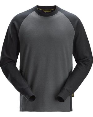 Snickers Workwear Rundhalspullover 2-Farben Sweatshirt - Grau