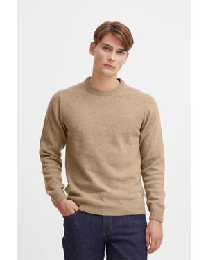 Casual Friday Rundhalspullover CFKarl Modischer Feinstrick-Pullover - Natur
