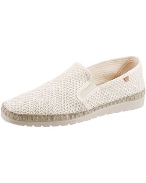 Verbenas Boris Buzzbee Slipper Espadrille, Urlaubsschuh, Flat, Schlupfschuh Mit Stretcheinsätze - Schwarz