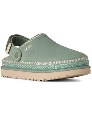 UGG Goldenstar Meadow Clog Flats, Sabot, Schlupfschuh Mit Praktischem Klettverschluss - Grün