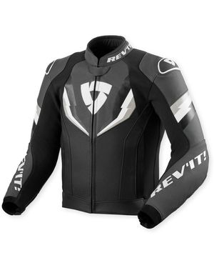 Revit Motorradjacke Quantum 3 perforierte Motorrad Lederjacke herausnehmbares Innenfutter,Perforiert - Schwarz