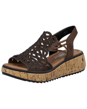 Rieker Sandalen Lederimitat Riemchensandale - Braun