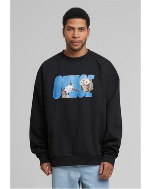 MT Upscale Rundhalspullover Ovhoe Oversize Crewneck - Blau