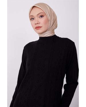 Armine Langarmbluse Armine Pullover – Moderne und elegante Hijab-Mode - Schwarz