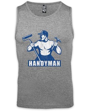 Urban Backwoods Tanktop Handyman III Ärmelloses T-Shirt Handwerk Handwerker Heimwerker Hausmeister Repairman DIY Enthusiast - Grau