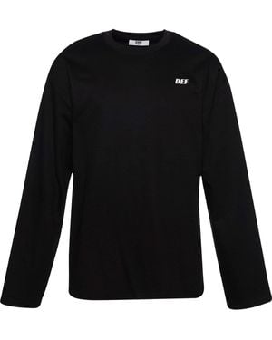 DEF Open Longsleeve (1-tlg) - Schwarz