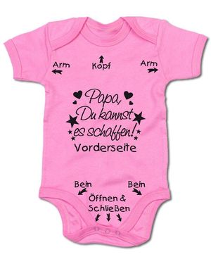 G-graphics Kurzarmbody Papa, Du kannst es - Pink