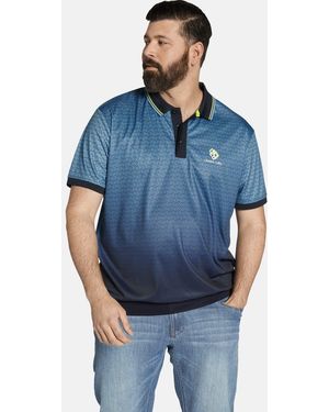 Charles Colby Poloshirt EARL BRICCS mit Farbverlauf - Blau