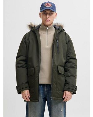 Jack & Jones Parka Jjcharlie Detachable Faux Fur Parka - Grau